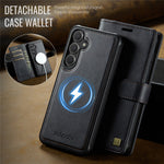 AUTSPACE A05 For Samsung Galaxy S25 FE Case Wallet Stand Detachable Leather Magnetic Phone Cover