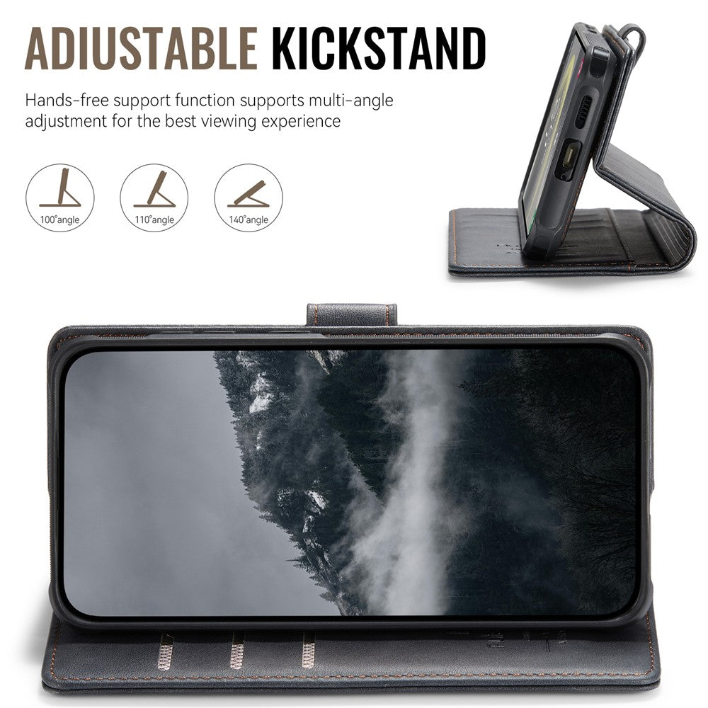 AUTSPACE A05 For Samsung Galaxy S25 FE Case Wallet Stand Detachable Leather Magnetic Phone Cover