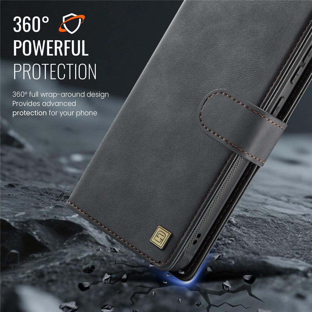 AUTSPACE A05 For Samsung Galaxy S25 FE Case Wallet Stand Detachable Leather Magnetic Phone Cover