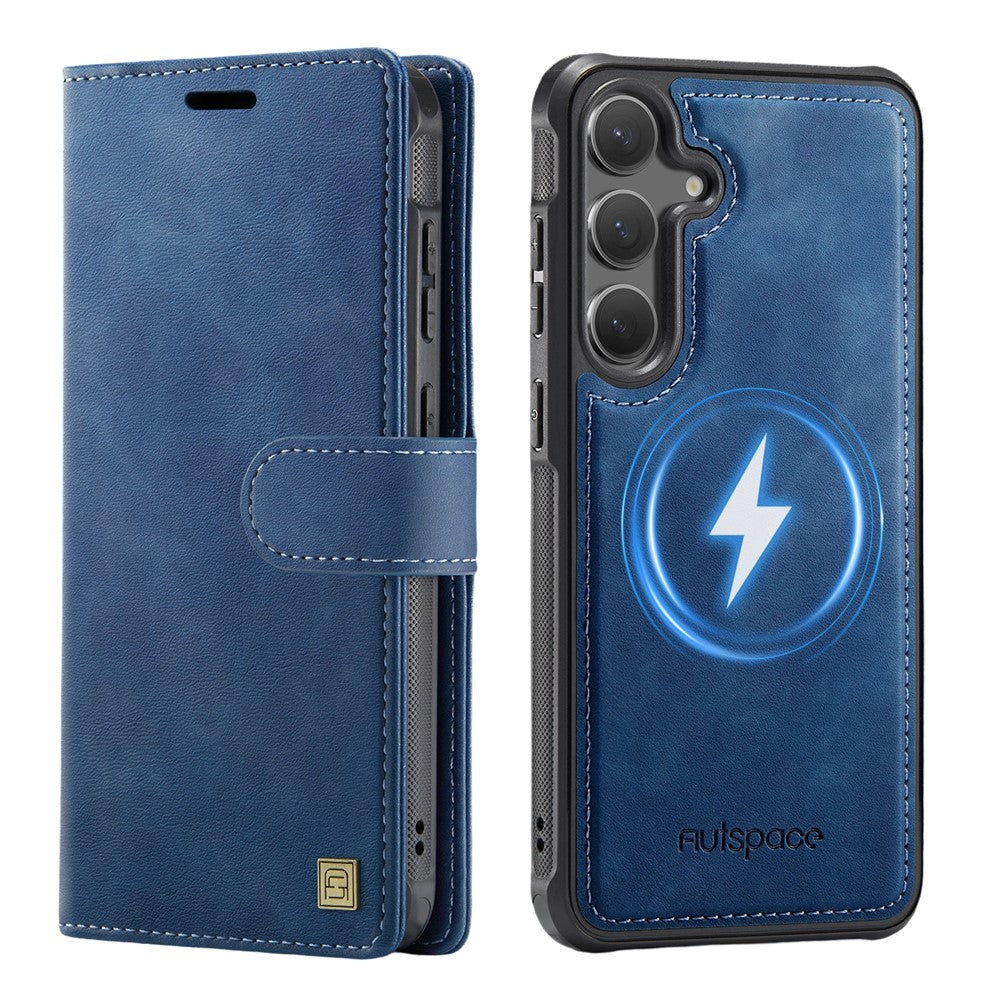 AUTSPACE A05 For Samsung Galaxy S25 FE Case Wallet Stand Detachable Leather Magnetic Phone Cover