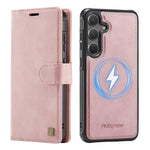 AUTSPACE A05 For Samsung Galaxy S25 FE Case Wallet Stand Detachable Leather Magnetic Phone Cover