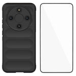 WANLONFENG For Honor Magic8 Lite 5G / Honor X70 5G / Honor X9d 5G TPU Case  HD Series Anti Slip Phone Cover with Tempered Glass