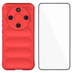 WANLONFENG For Honor Magic8 Lite 5G / Honor X70 5G / Honor X9d 5G TPU Case  HD Series Anti Slip Phone Cover with Tempered Glass