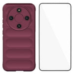 WANLONFENG Honor Magic8 Lite 5G / Honor X70 5G / Honor X9d 5G TPU-etui, HD-serien, skridsikkert mobilcover med hærdet glas
