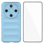 WANLONFENG För Honor Magic8 Lite 5G / Honor X70 5G / Honor X9d 5G TPU-skal HD-serien Halkfritt mobilskal med härdat glas