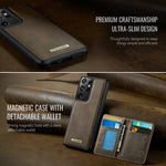 CASEME För Samsung Galaxy S21 Ultra 5G Magnetiskt Skal ME80-serien Läder PC TPU mobilskal med Avtagbar Plånbok