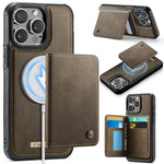 CASEME For iPhone 14 Pro Max Magnetic Case ME80 Series Leather PC TPU Phone Cover with Detachable Wallet
