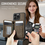 CASEME For iPhone 14 Pro Max Magnetic Case ME80 Series Leather PC TPU Phone Cover with Detachable Wallet