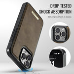 CASEME For iPhone 14 Pro Max Magnetic Case ME80 Series Leather PC TPU Phone Cover with Detachable Wallet