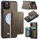 CASEME For iPhone 11 Pro Max Magnetic Case  ME80 Series Leather PC TPU Phone Cover with Detachable Wallet