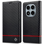 LC.IMEEKE For Xiaomi Redmi Note 15 Pro 4G (Global) Wallet Case Carbon Fiber Texture Leather Phone Cover