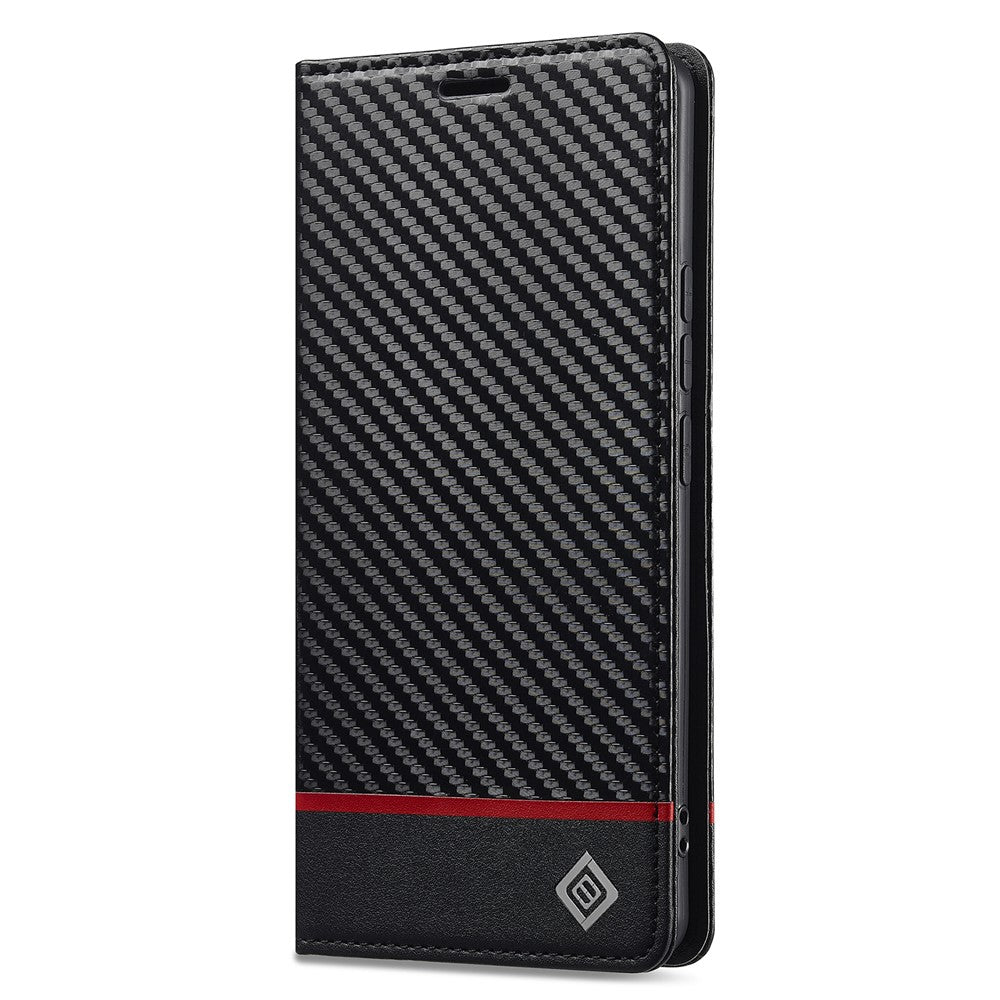 LC.IMEEKE For Xiaomi Redmi Note 15 Pro 4G (Global) Wallet Case Carbon Fiber Texture Leather Phone Cover