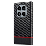 LC.IMEEKE For Xiaomi Redmi Note 15 Pro 4G (Global) Wallet Case Carbon Fiber Texture Leather Phone Cover
