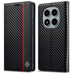 LC.IMEEKE För Xiaomi Poco M8 Pro 5G / Redmi Note 15 Pro+ 5G (Global) Plånboksfodral Kolfibertextur Läder mobilskal