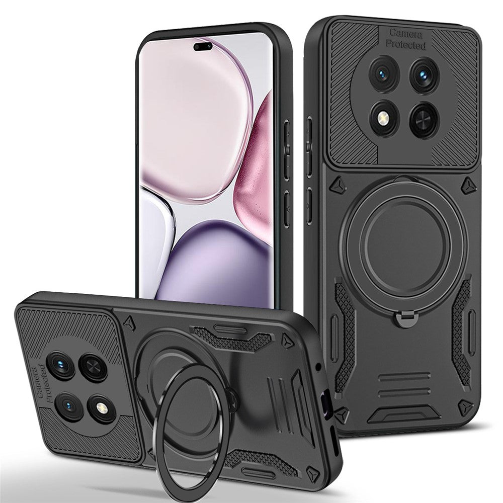Magnetic Case For Honor Magic7 Lite 5G  /  X60 Pro 5G  /  X9c 5G Shockproof TPU + PC Phone Back Cover with Kickstand