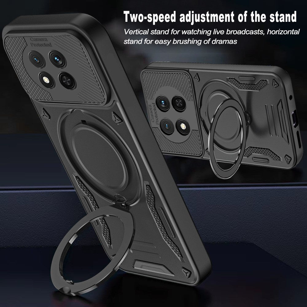 Magnetic Case For Honor Magic7 Lite 5G  /  X60 Pro 5G  /  X9c 5G Shockproof TPU + PC Phone Back Cover with Kickstand