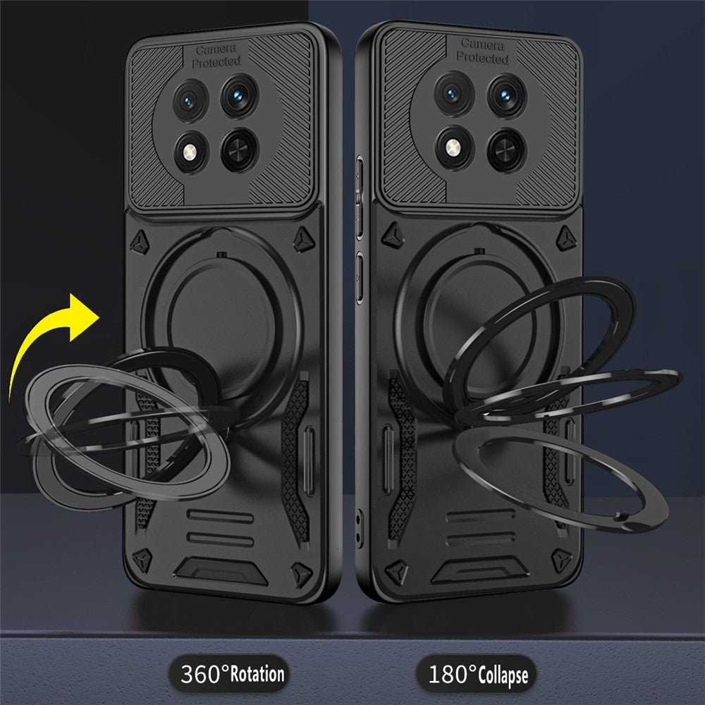 Magnetic Case For Honor Magic7 Lite 5G  /  X60 Pro 5G  /  X9c 5G Shockproof TPU + PC Phone Back Cover with Kickstand