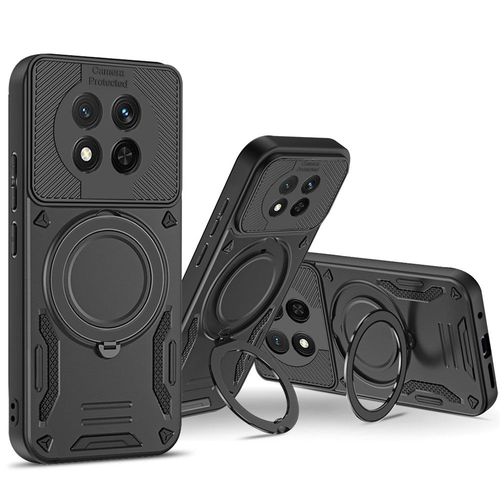 Magnetic Case For Honor Magic7 Lite 5G  /  X60 Pro 5G  /  X9c 5G Shockproof TPU + PC Phone Back Cover with Kickstand