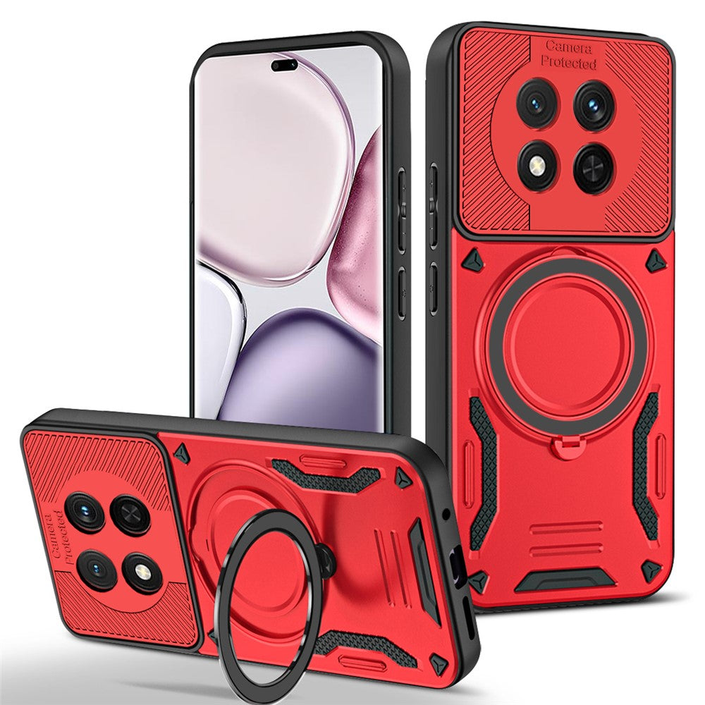 Magnetic Case For Honor Magic7 Lite 5G  /  X60 Pro 5G  /  X9c 5G Shockproof TPU + PC Phone Back Cover with Kickstand