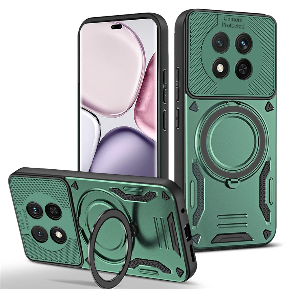Magnetic Case For Honor Magic7 Lite 5G  /  X60 Pro 5G  /  X9c 5G Shockproof TPU + PC Phone Back Cover with Kickstand