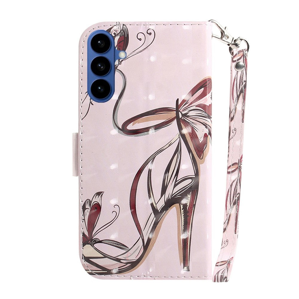 For Samsung Galaxy A37 5G Case Pattern Printing Leather Wallet Phone Cover with Wrist Strap