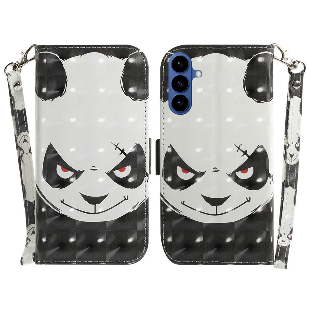 For Samsung Galaxy A37 5G Case Pattern Printing Leather Wallet Phone Cover with Wrist Strap