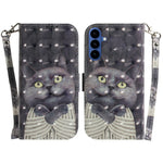 For Samsung Galaxy A37 5G Case Pattern Printing Leather Wallet Phone Cover with Wrist Strap