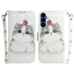 For Samsung Galaxy A37 5G Case Pattern Printing Leather Wallet Phone Cover with Wrist Strap