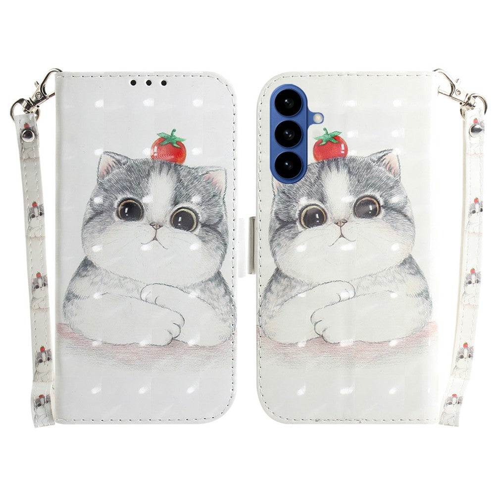 For Samsung Galaxy A37 5G Case Pattern Printing Leather Wallet Phone Cover with Wrist Strap