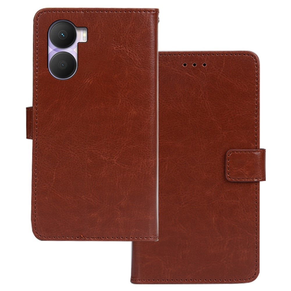 IDEWEI For Honor Play 40 Plus 5G Crazy Horse Texture Wallet Flip Cover PU Leather Stand Magnetic Closure Protective Phone Case