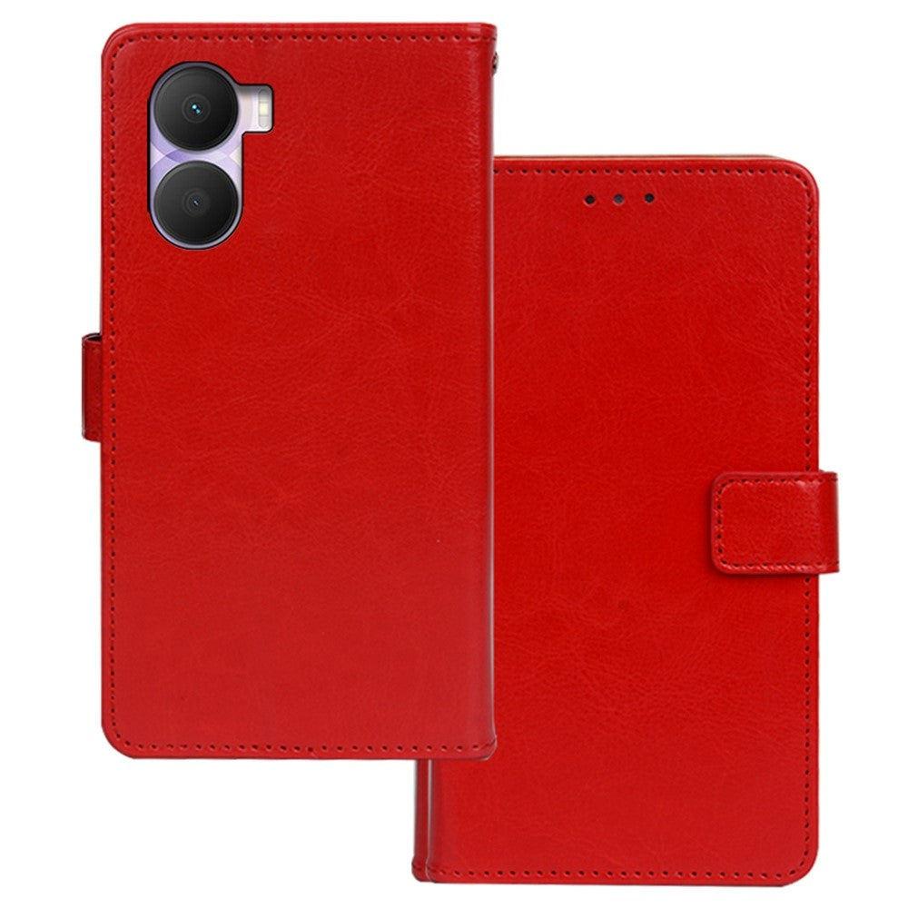 IDEWEI For Honor Play 40 Plus 5G Crazy Horse Texture Wallet Flip Cover PU Leather Stand Magnetic Closure Protective Phone Case