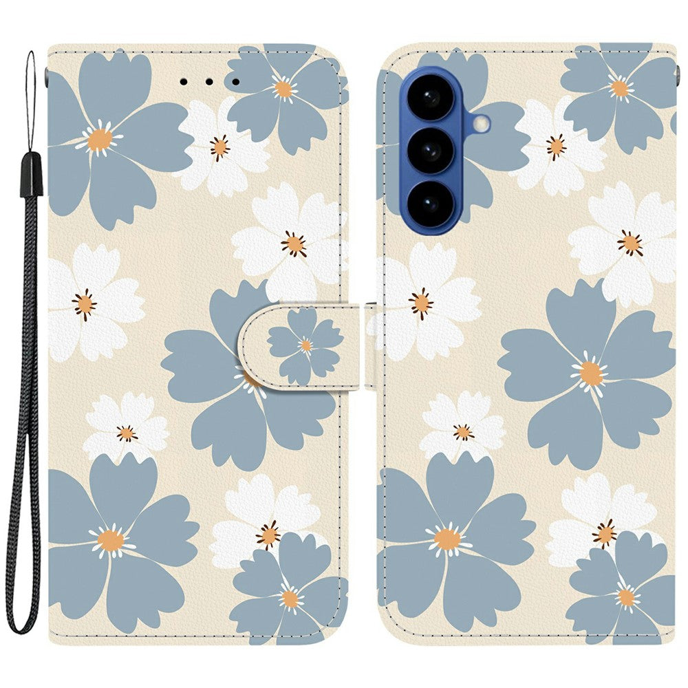 Samsung Galaxy A57 5G Plånboksfodral Mönstertryck Läder Stativ mobilfodral med Rem