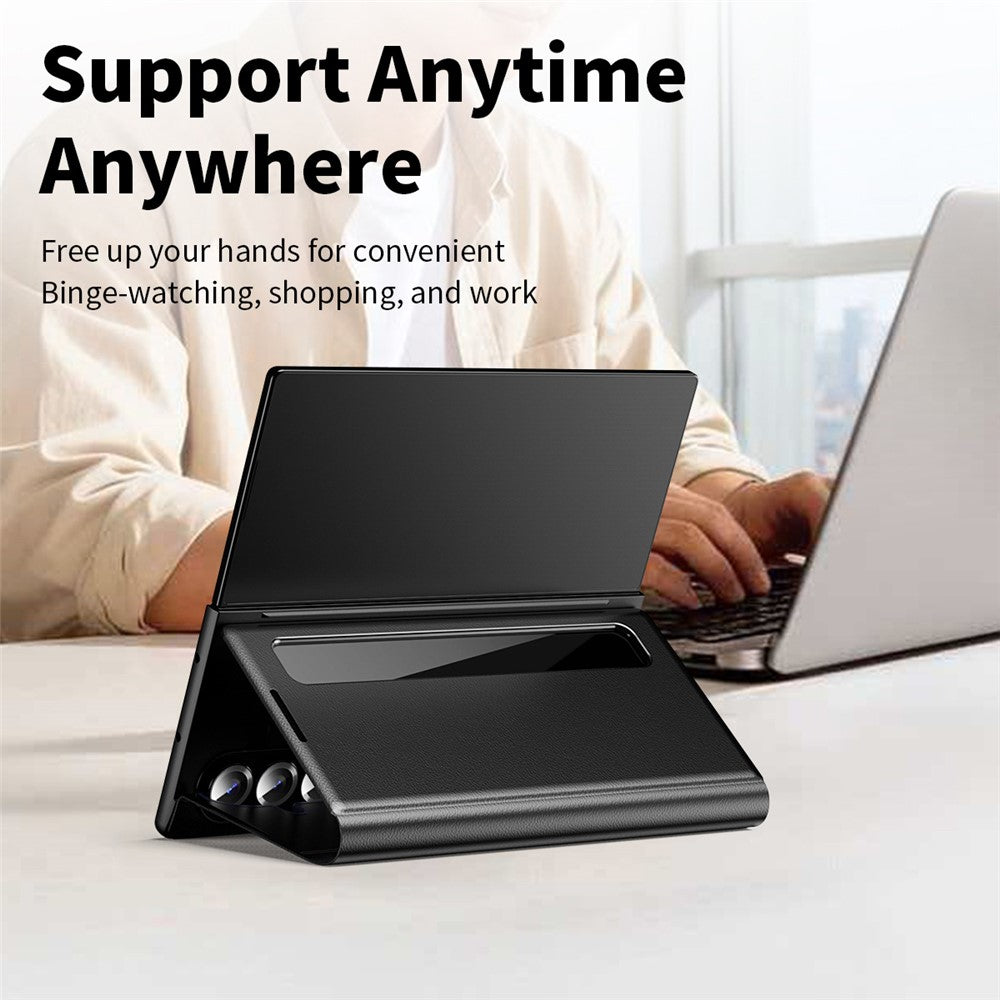 For Samsung Galaxy Z Fold3 5G Case Smart View Window Leather Phone Cover