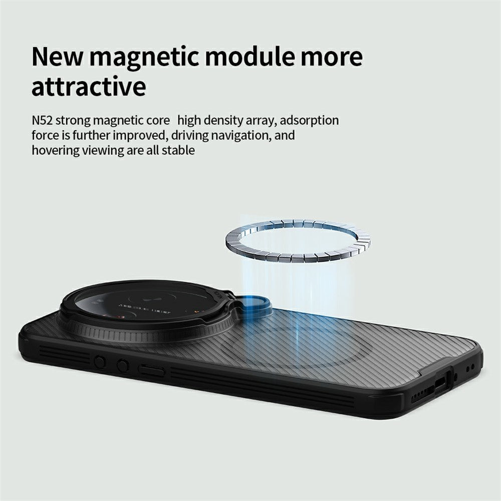 NILLKIN Camshield Prop Magnetic Series til Xiaomi 17 Ultra 5G-etui med gennemsigtigt linsecover og PC TPU-bagside