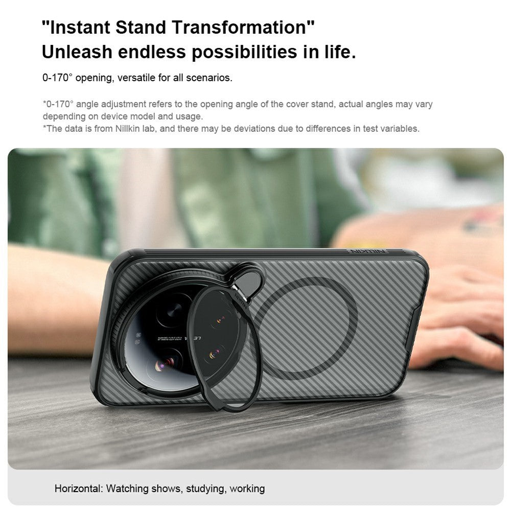 NILLKIN Camshield Prop Magnetic Series til Xiaomi 17 Ultra 5G-etui med gennemsigtigt linsecover og PC TPU-bagside