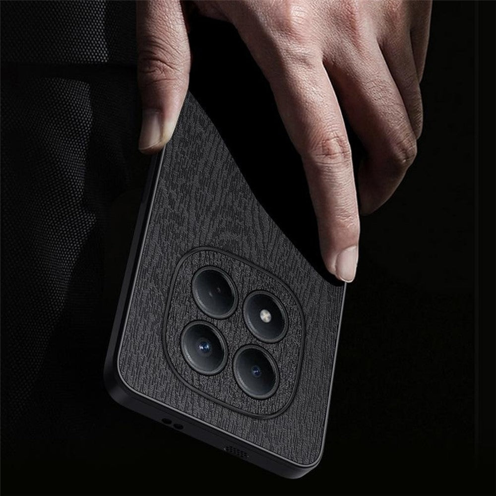 For Xiaomi Redmi Note 15 4G (Global) Case Wood Texture PU Leather Coated PC TPU Phone Cover