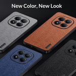 For Xiaomi Redmi Note 15 4G (Global) Case Wood Texture PU Leather Coated PC TPU Phone Cover