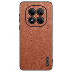 For Xiaomi Redmi Note 15 4G (Global) Case Wood Texture PU Leather Coated PC TPU Phone Cover