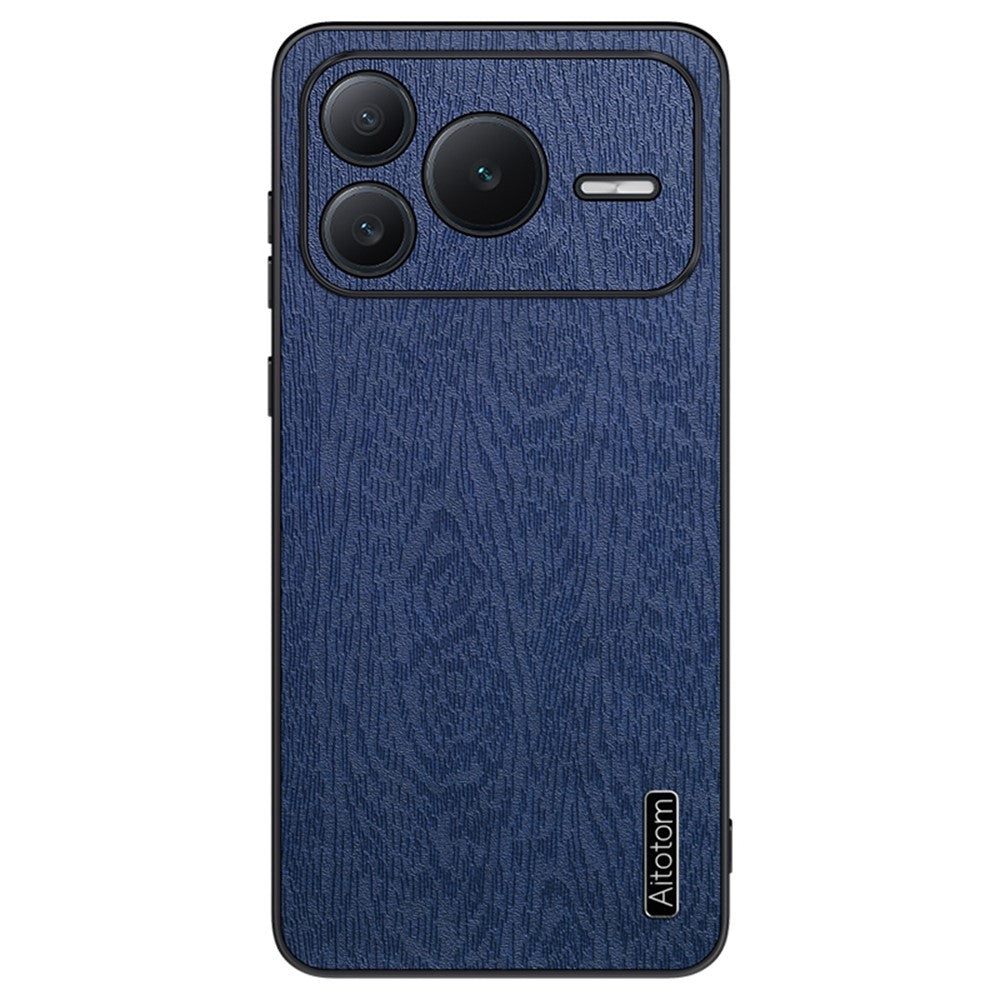 For Honor Power2 5G Case Wood Texture PU Leather Coated PC TPU Phone Cover