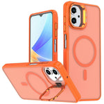 Magnetiskt skal för Samsung Galaxy A08 4G / A07 5G / A07 4G / A06 5G / A06 4G, vikbart stativ, matt PC + TPU-mobilskal