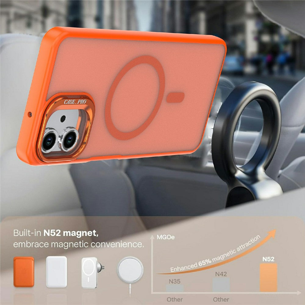 Magnetiskt skal för Samsung Galaxy A08 4G / A07 5G / A07 4G / A06 5G / A06 4G, vikbart stativ, matt PC + TPU-mobilskal