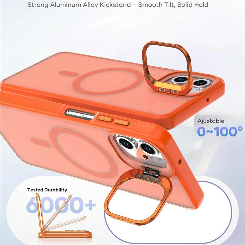 Magnetiskt skal för Samsung Galaxy A08 4G / A07 5G / A07 4G / A06 5G / A06 4G, vikbart stativ, matt PC + TPU-mobilskal