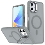 Magnetiskt skal för Samsung Galaxy A08 4G / A07 5G / A07 4G / A06 5G / A06 4G, vikbart stativ, matt PC + TPU-mobilskal