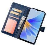 IDEWEI For Oppo A17k 4G Crazy Horse Texture PU Leather Flip Cover Stand Function Magnetic Closure Wallet Phone Case