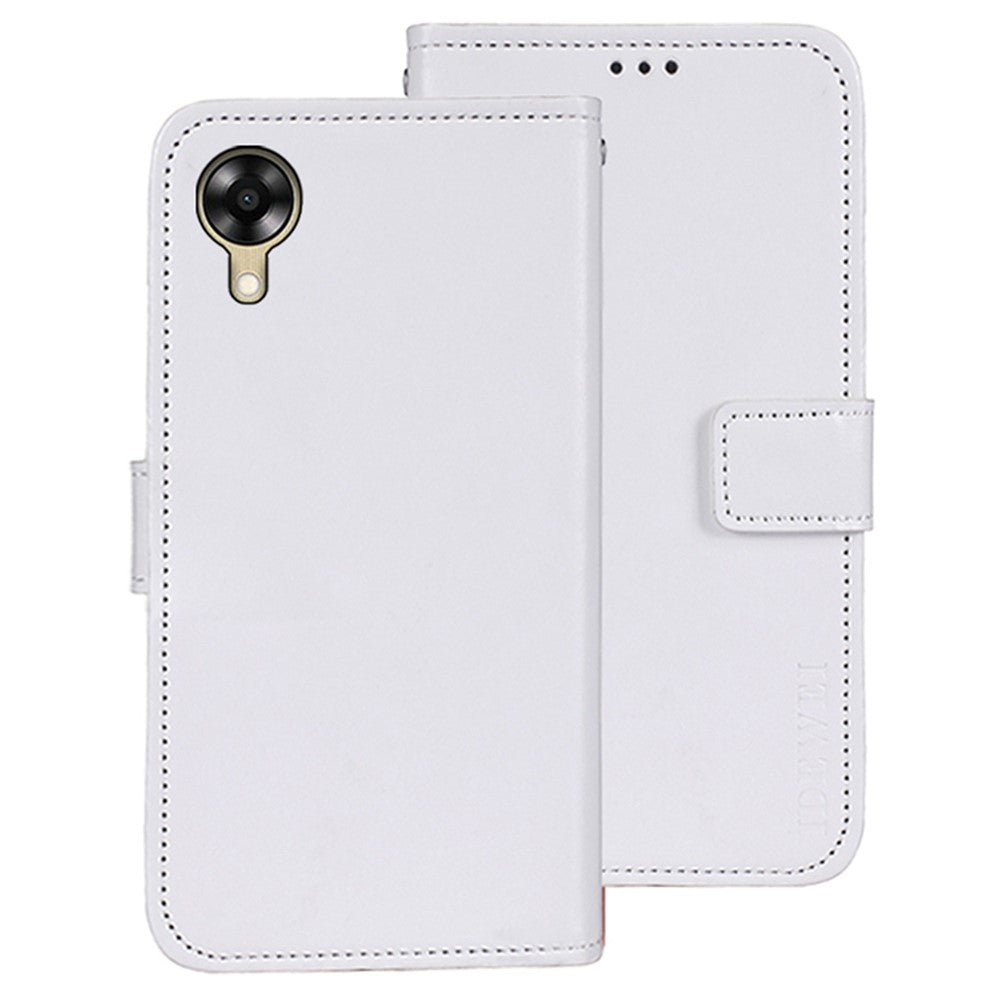 IDEWEI For Oppo A17k 4G Crazy Horse Texture Wallet Flip Cover PU Leather Magnetic Closure Shockproof Folio Book Stand Phone Case