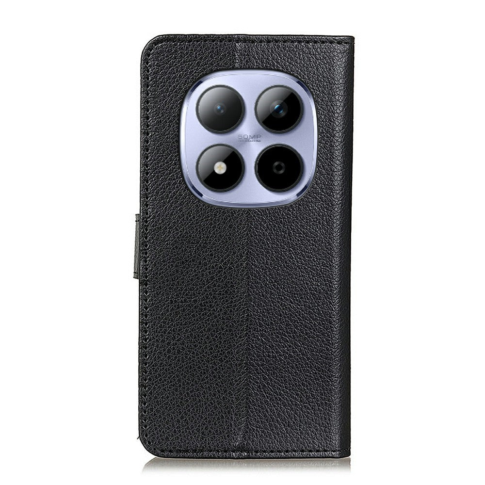For Xiaomi Redmi Note 15 Pro 4G (Global) Wallet Case PU Leather Phone Cover Litchi Texture