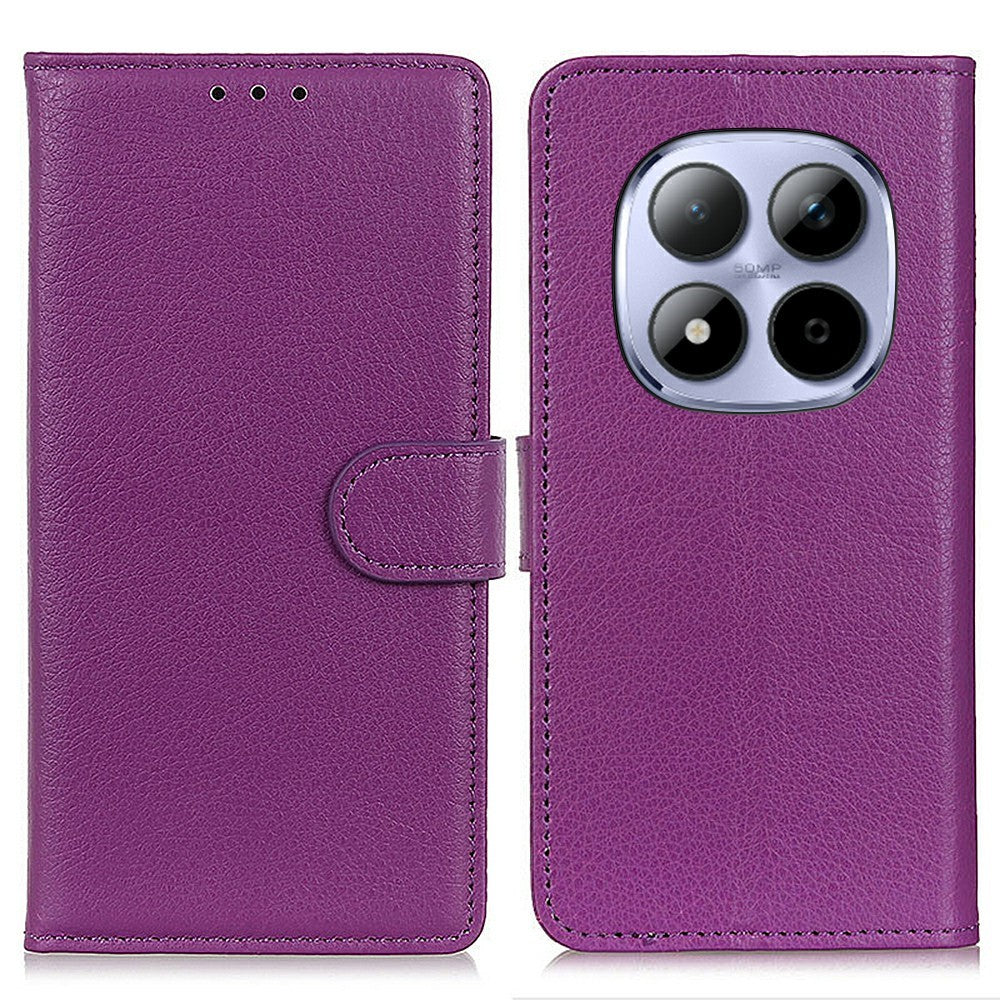 For Xiaomi Redmi Note 15 Pro 4G (Global) Wallet Case PU Leather Phone Cover Litchi Texture