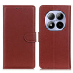 For Xiaomi Redmi Note 15 Pro 4G (Global) Wallet Case PU Leather Phone Cover Litchi Texture