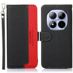 KHAZNEH For Xiaomi Redmi Note 15 Pro 4G (Global) Case RFID Blocking Wallet Litchi Texture PU Leather Phone Cover with Strap