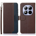KHAZNEH For Xiaomi Redmi Note 15 Pro 4G (Global) Case RFID Blocking Wallet Litchi Texture PU Leather Phone Cover with Strap